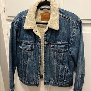 Levis denim shearling jacket
